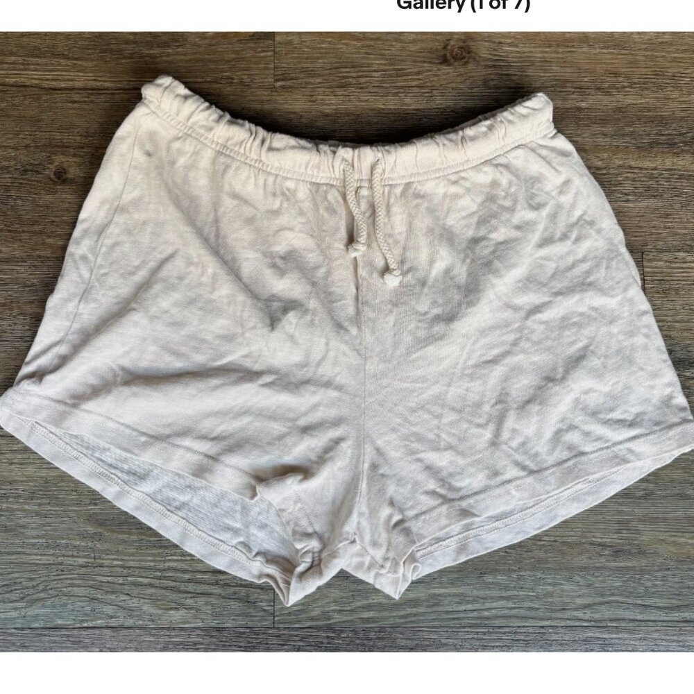 Perfect White Tee Dani Sweat Shorts Cotton White Womens M